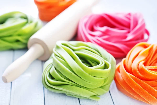 Raw colorful pasta — Stock Photo, Image