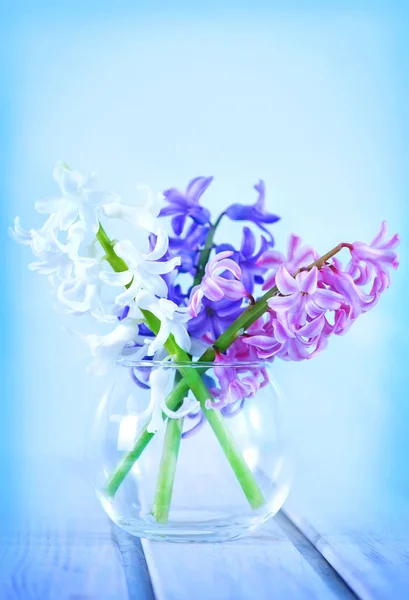 Fleurs dans un vase en verre — Photo