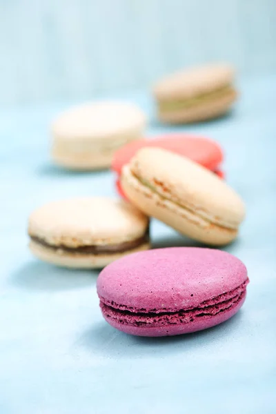 Colorful macaroons on table — Stock Photo, Image