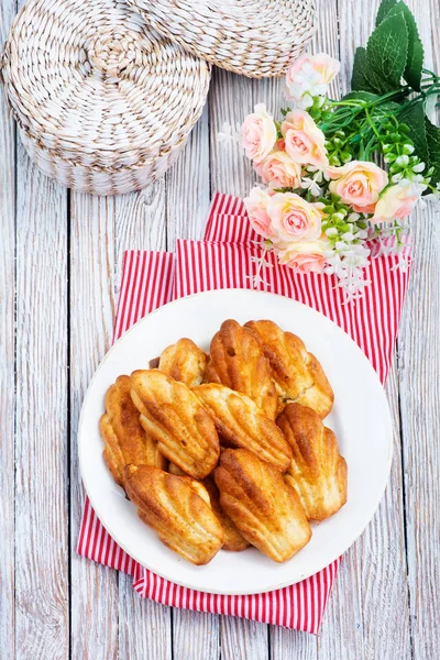 Cookies on white plate — Stock Photo, Image