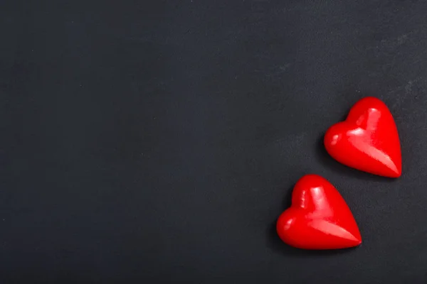 Shiny red hearts — Stock Photo, Image