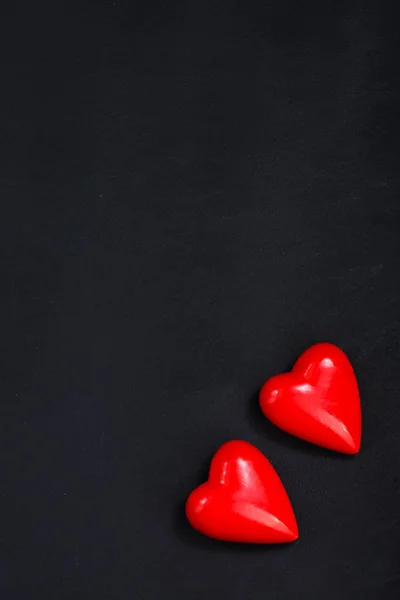 Shiny red hearts — Stock Photo, Image