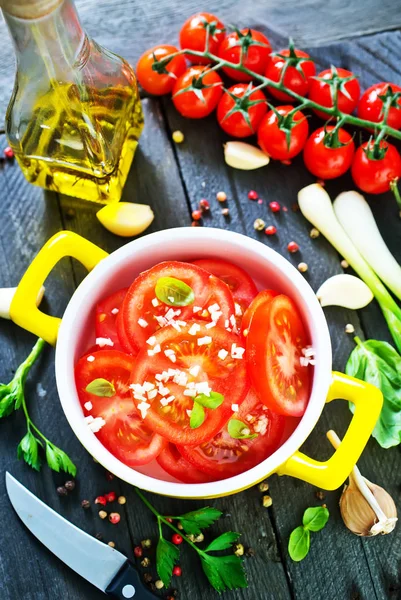 フレッシュ トマトのサラダ — ストック写真