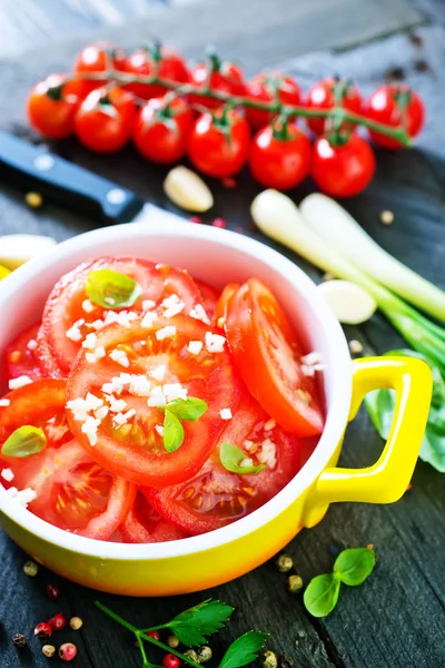 Fresh tomato salad — Stock Photo, Image