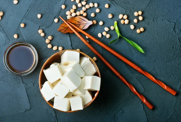 Queso de tofu en tazón — Foto de Stock