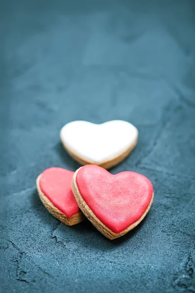 Sweet cookies, hearts — Stock Photo, Image