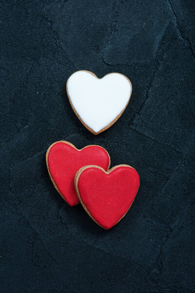 Sweet cookies, hearts Royalty Free Stock Images