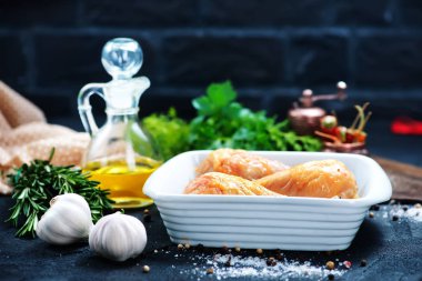 Kızarmış tavuk bacağı.