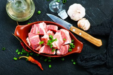 çiğ et dilimleri