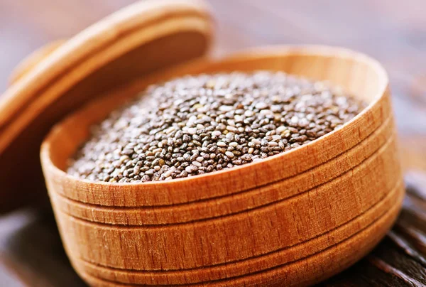 Chia seeds in bowl — Stock Photo, Image