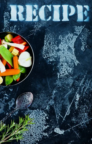 Mixed vegetables in pan — Stock Photo, Image