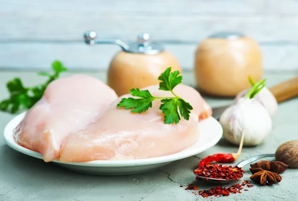 Raw chicken fillet — Stock Photo, Image