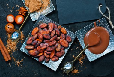 kakao çekirdekleri ile kompozisyon