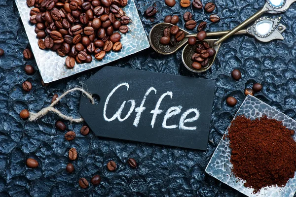 Compoziția cu boabe de cafea — Fotografie, imagine de stoc