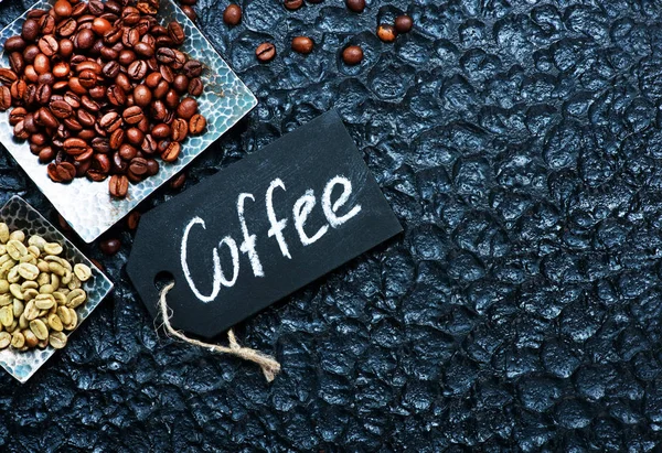 Složení s kávová zrna — Stock fotografie