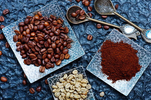composition with coffee beans