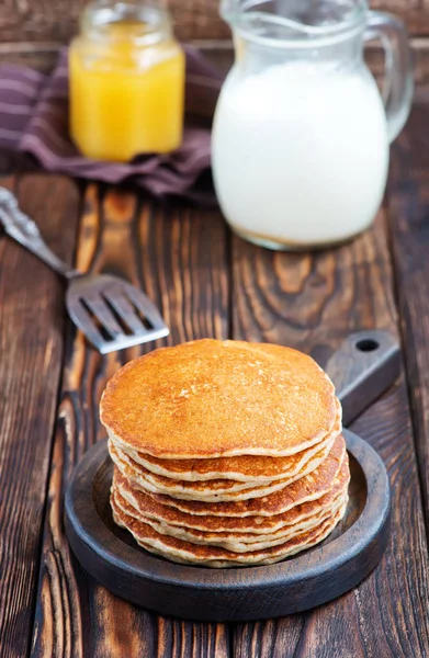 Packed sweet pancakes — стоковое фото