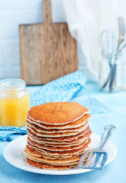 Stacked sweet pancakes — Stock Photo, Image