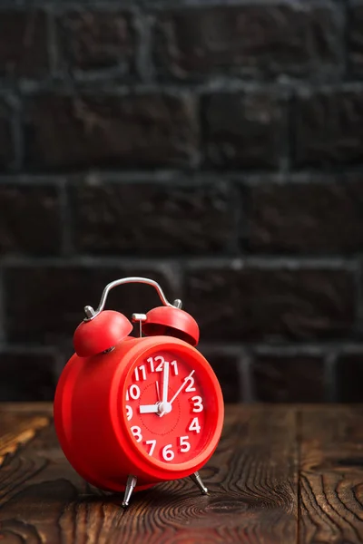 vintage red alarm clock