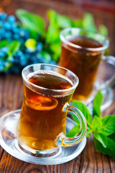 Borůvkový čaj v cups — Stock fotografie