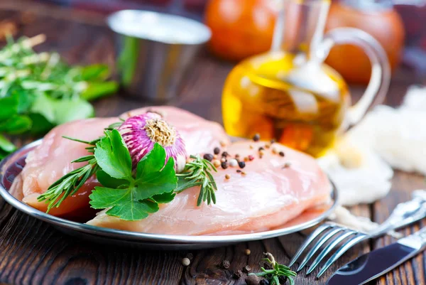 Raw chicken fillet — Stock Photo, Image