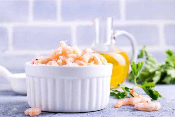 Krill aus gekochten Garnelen — Stockfoto