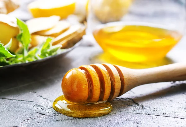 Miel, menta y limones — Foto de Stock