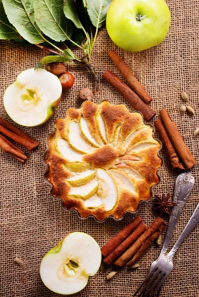 Tarta de manzana con canela —  Fotos de Stock