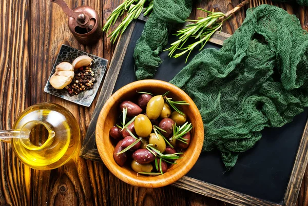 menu-board with olives