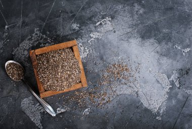 chia tohum yakın çekim fotoğraf