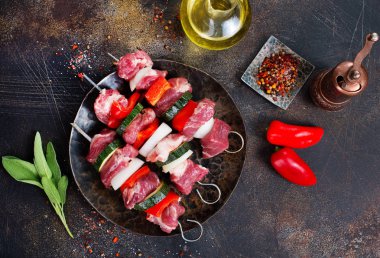 kebap sebze ve aroma baharat