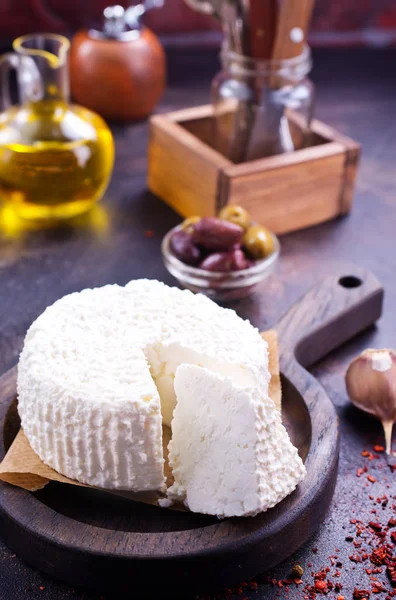 Cottage cheese on table — Stock Photo, Image