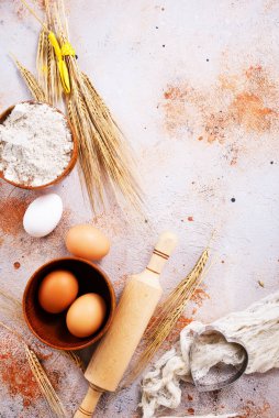 pişirme için taze malzemeler