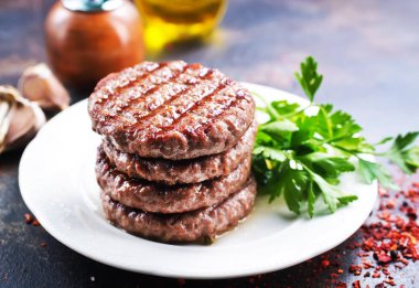 Hamburger için kızarmış pirzola