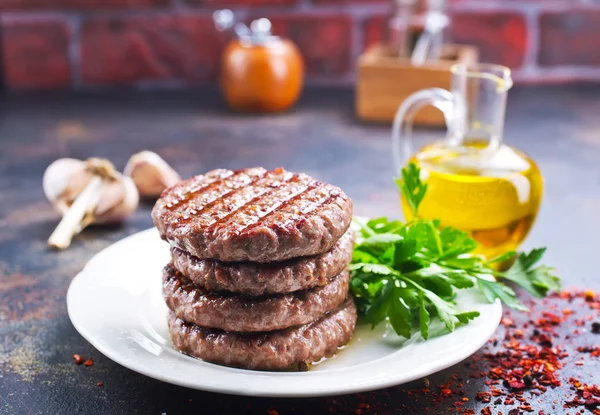 Hamburger için kızarmış pirzola