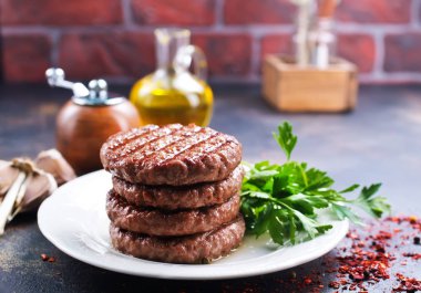 Hamburger için kızarmış pirzola