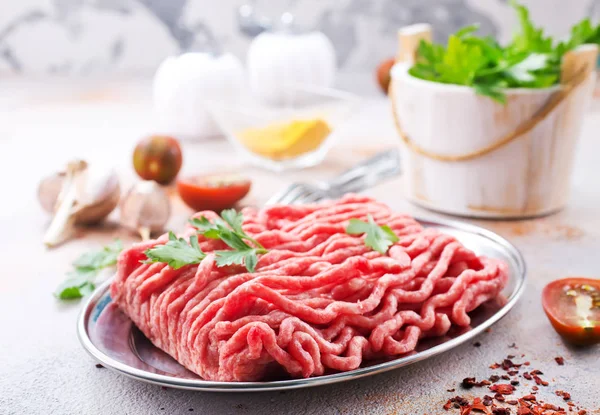Carne tocată cu condimente — Fotografie, imagine de stoc