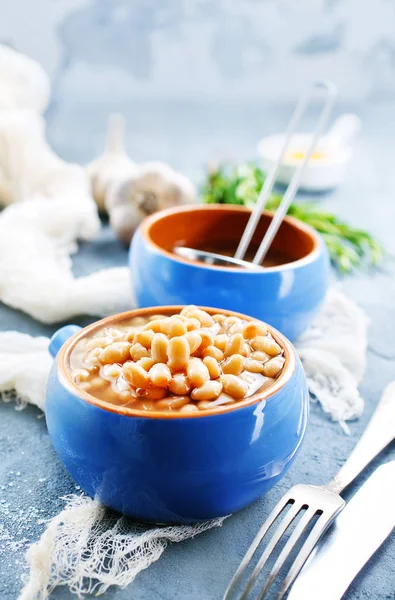 Canned white beans — Stock Photo, Image