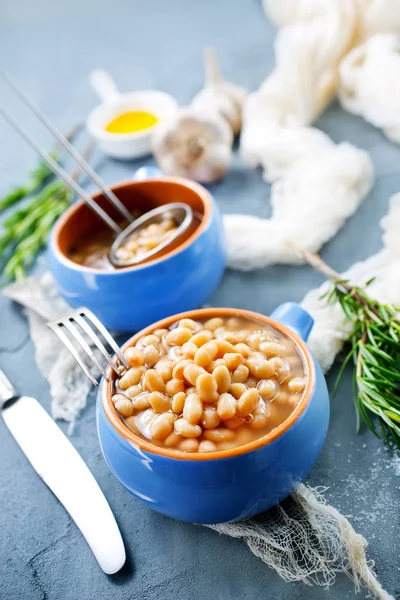 Canned white beans — Stock Photo, Image