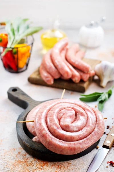 Meat priducts and aroma spice — Stock Photo, Image