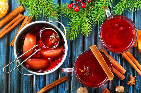 Christmas mulled wine — Stock Photo, Image