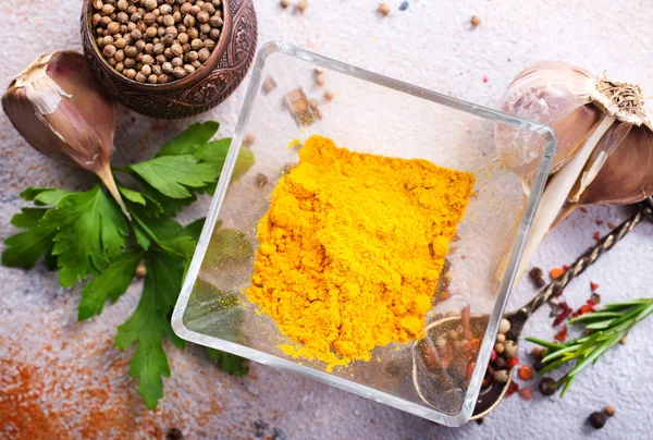 Sárga aromájú fűszer — Stock Fotó