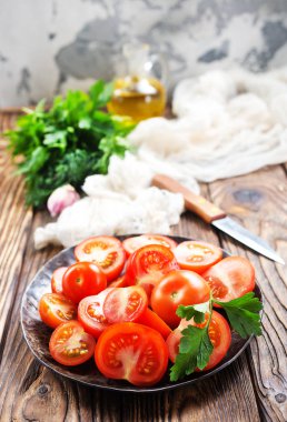 Taze olgun domatesler 