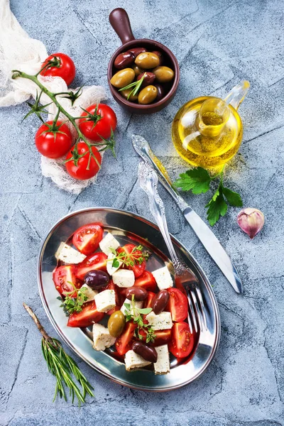 Görög saláta lemez — Stock Fotó