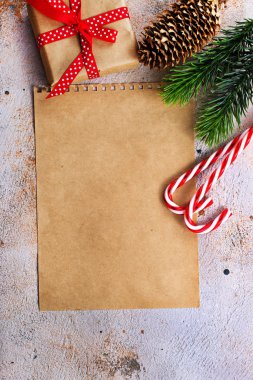 Noel arka plan boş kağıt ile