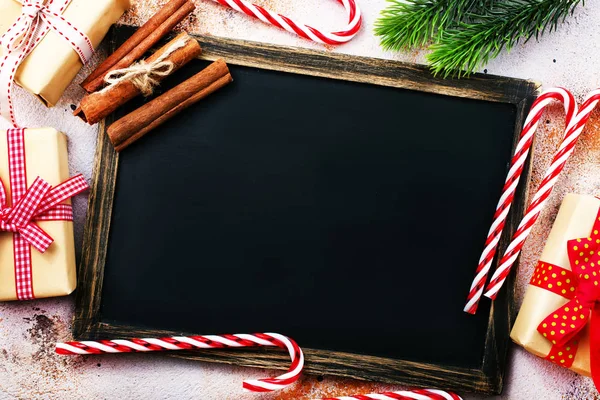 Kerstmis achtergrond met schoolbord — Stockfoto