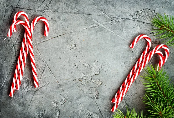 Zuckerstangen zu Weihnachten — Stockfoto