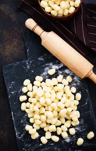 Raw potato gnocchi — Stock Photo, Image