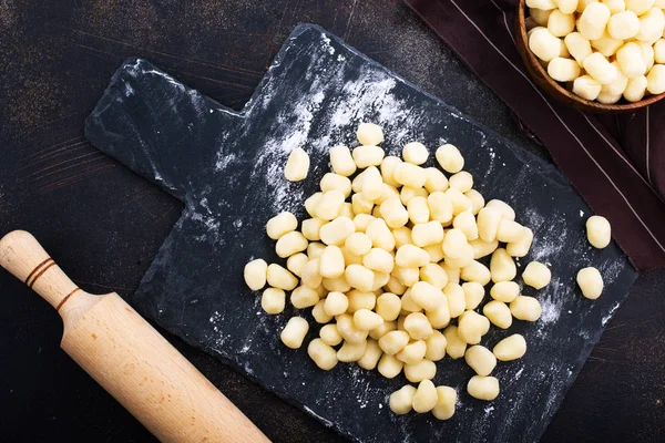 Raw potato gnocchi — Stock Photo, Image