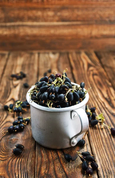 Cassis dans une tasse en métal — Photo